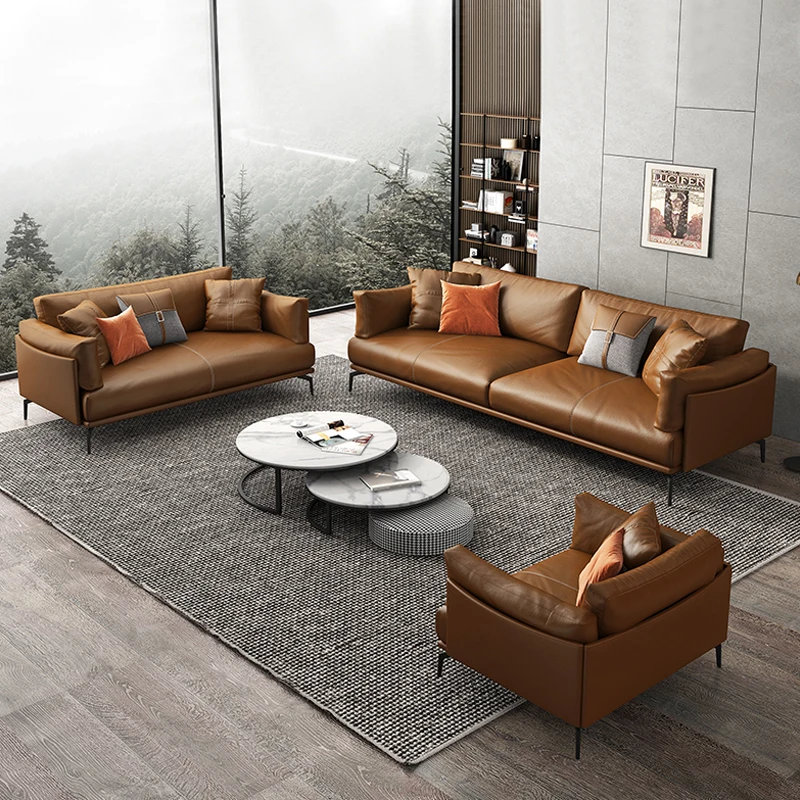 Commercial Office Furniture Reception Area 1+3 Sectional Executive Sofa With Coffee Table