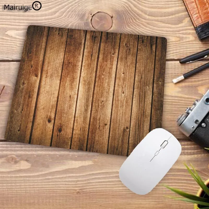 Mairuige High end Beautiful Wood Durable Rubber Mouse Mat Pad Size for 18X22CM  Gaming Mousepads Big promotion For Russia