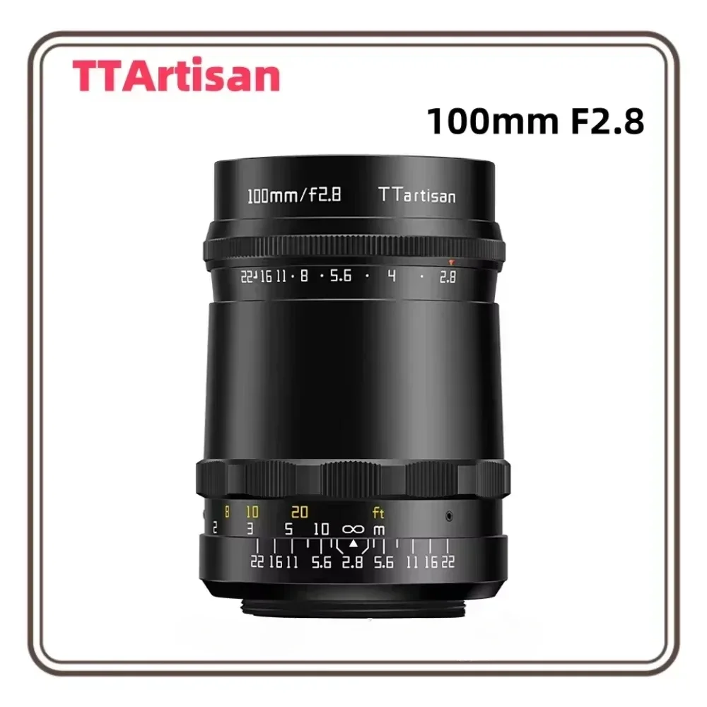 

Полнокадровый объектив TTArtisan 100 мм F2.8 MF с мыльным пузырьком Bokeh для крепления M42 Адаптируется для Sony E Fujifilm XF Nikon Z Leica M