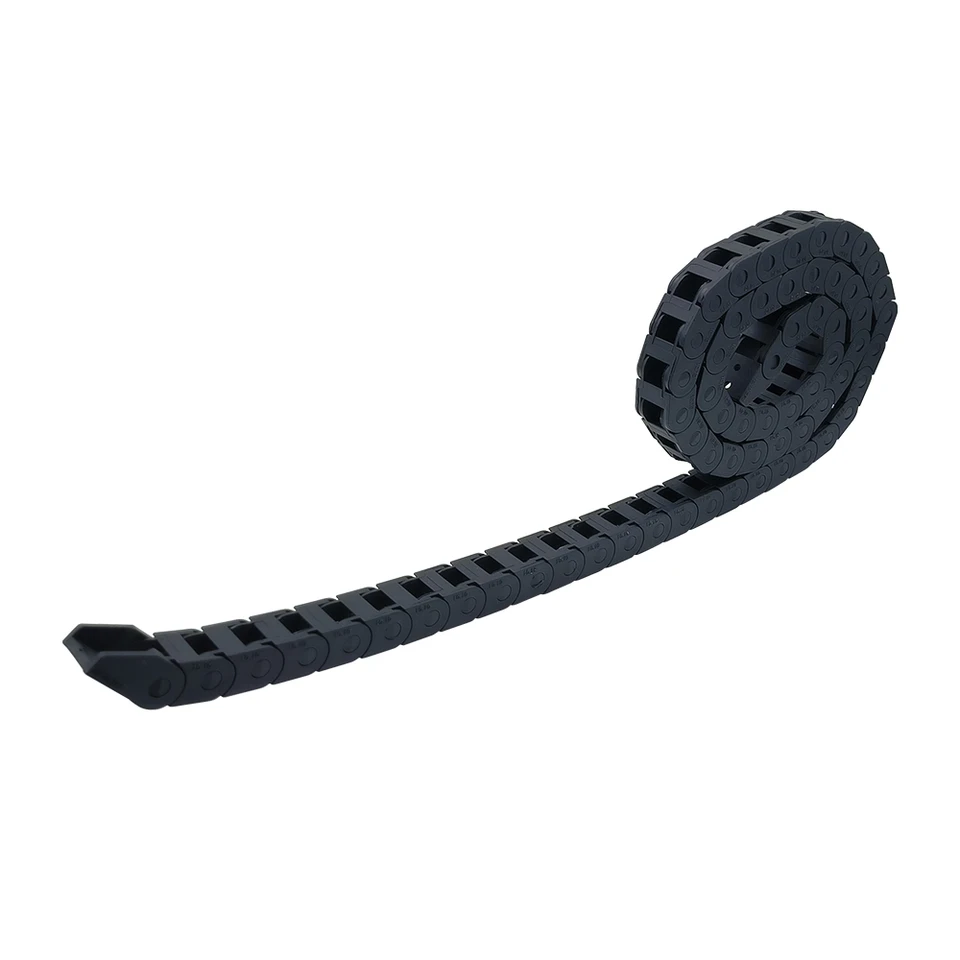 OUZINE Drag Chain Cable Carrier – Bridge Type Non-Opening Plastic Towline, 10x10mm Size For Machine Cable Protection & Organization