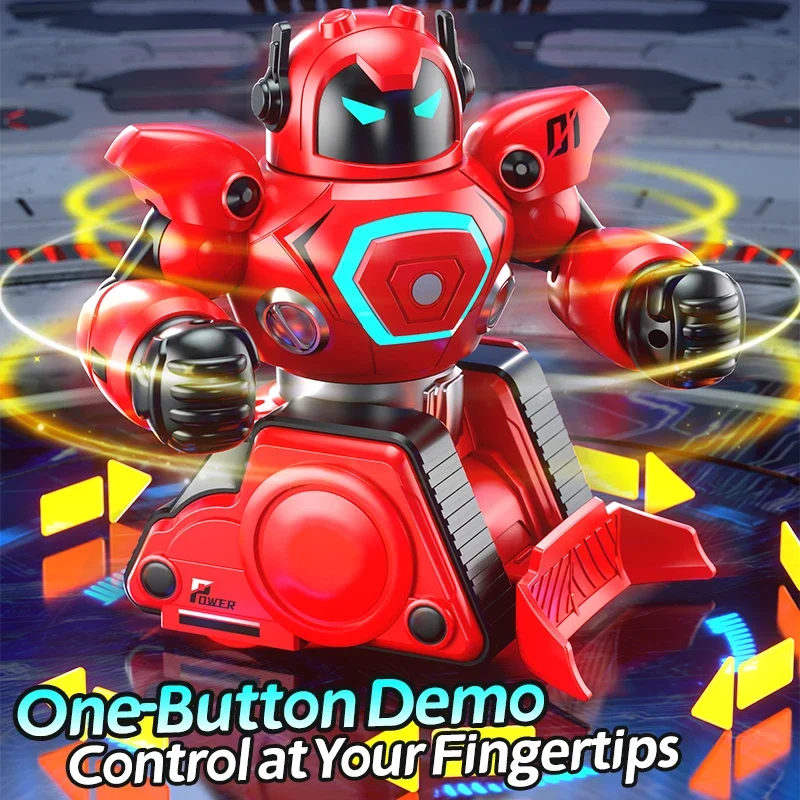 RC Combat Battle Robot Kit 2 Player Competitive Soccer Robot Rechargeable LED Toy For Kid Birthday Present view 2