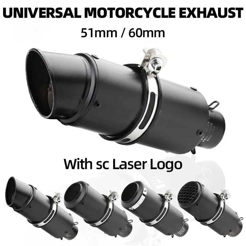 

Universal 51/60mm sc Motorcycle Exhaust Muffler Pipe for Ninjia CBR GSX R Z Series Motorcycle GP-PJ Exhaust Modified Accessories