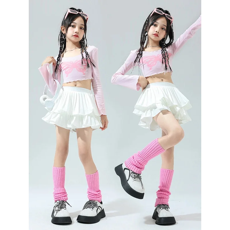 Girls Jazz Dance costume Kids Hip Hop Street Dance costume Competition Model Wedding Cheerleader Stage Performance Clothing