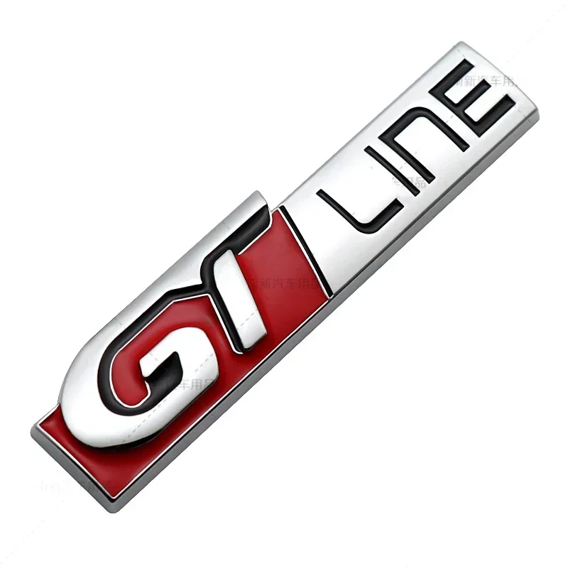 Metal GT Line Car Body Emblem Rear Trunk Badge Sticker for Ford GT Transit Fiesta Focus Mondeo Kuga Ranger Mustang Aspire