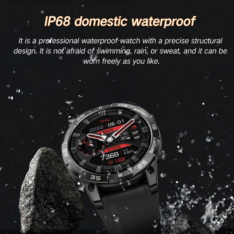 MASX S57A smart watch 1.43\'\' AMOLED high definition Display 420mAH bluetooth call Military-grade Toughnes Waterproof Sport watch