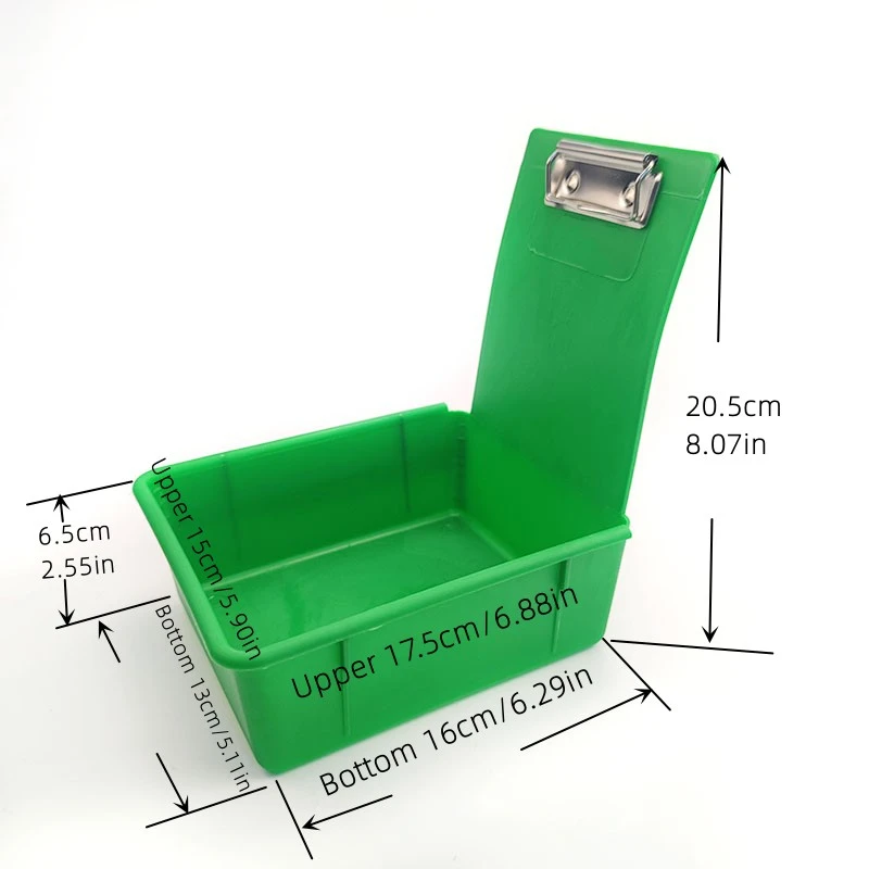 10pcs Dental Lab Storage Box Colourful PP Plastic Work Tray Pans Durable Case With Clip Holder Dentistry Tool Material