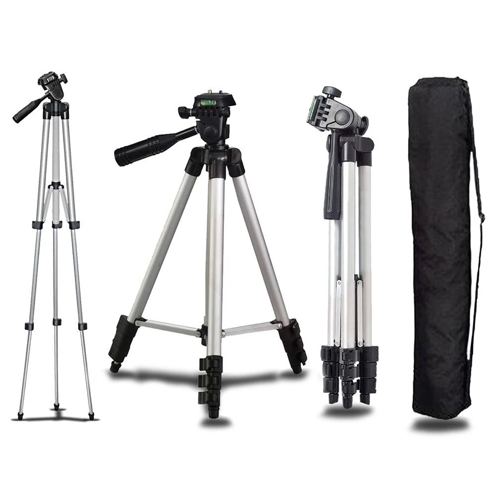 Universal Phone Travel Self Tripod 55” 140CM Stand With Quick Plates Mount Pan Head For Canon Nikon DSLR SLR Digital Camera