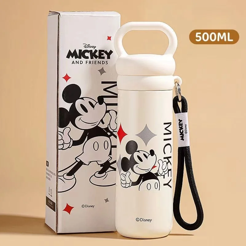 Disney Strawberry Bear Mickey High-value Doll Thermos Cup Ultraman Special Double Drinking Water Bottle for School