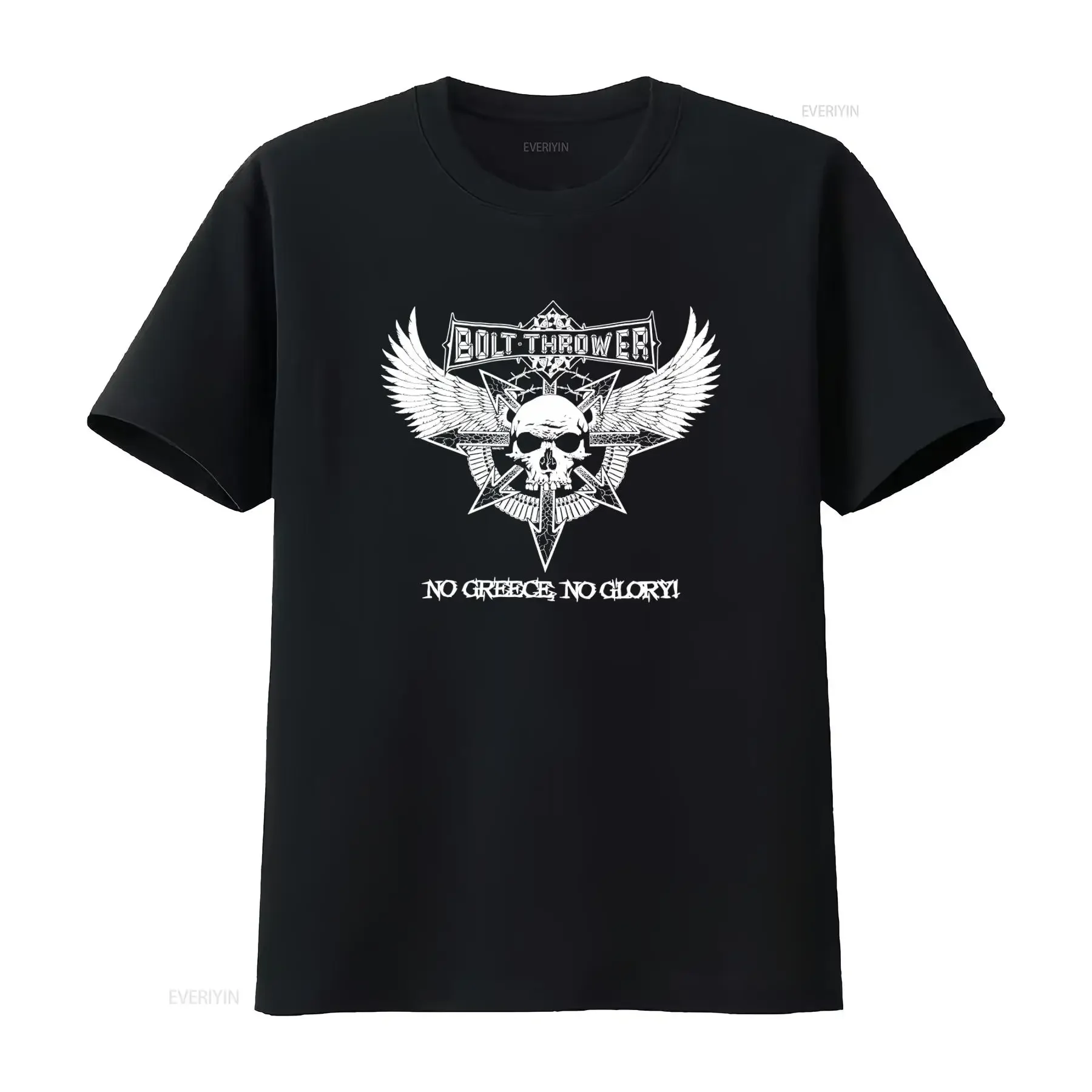 Bolt Thrower Tour T Shirt 2010 No Greece Glory Original Athens Skull Wings Design vintage Washed Unisex Casual Stylish homme