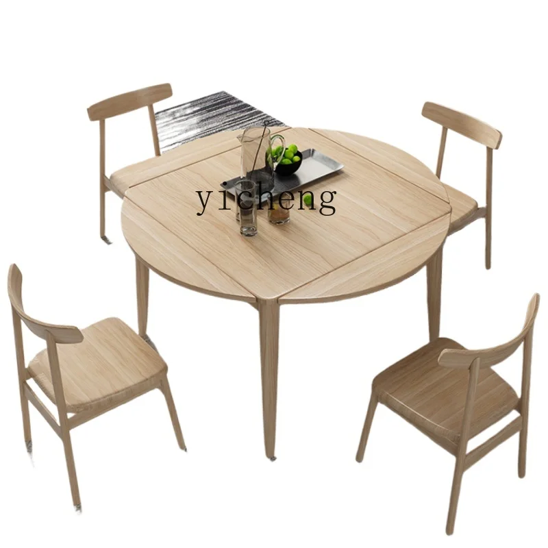 

ZF Eight-Immortal Table Solid Wood Folding Small Apartment Household Square Multi-Functional Retractable Rice Table