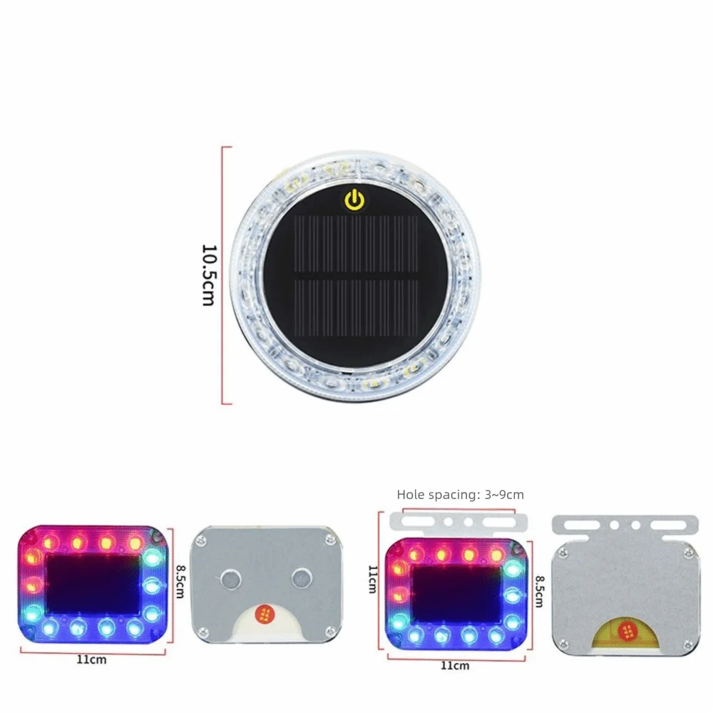 Adjustable Solar Warning Light Touch Sensor Multi-Mode Safety Flashing Light No Wiring Shockproof LED Strobe Light Night Safety view 6