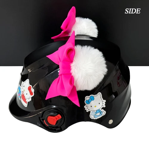 Imagen 2 del producto Lindo casco de motocicleta para montar en Sking, orejas de conejo y gato, cuernos, decoración de casco, pegatina decorativa, accesorios de estilo de cosplay, 2 unids/lote por par