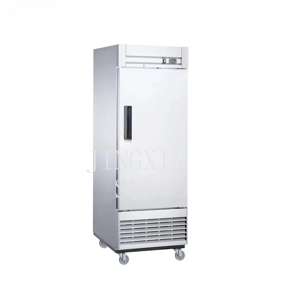 Commercial Freezers Single Door Stainless Steel Reach in Solid Door Upright Fan Cooling for Restaurant Shop