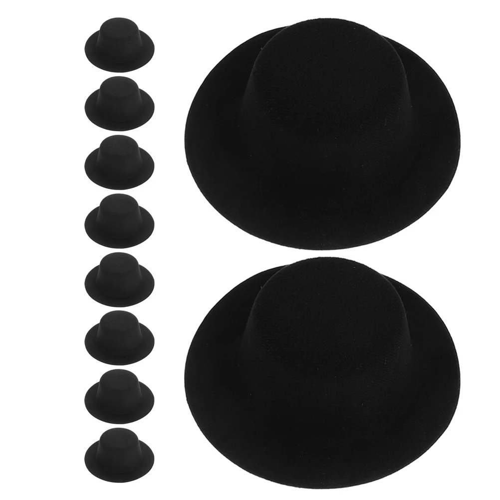 

10Pcs Mini Top Hats Formal Bowler Hats for DIY Crafts Pet Costumes Holiday Party Decorations Mini Hat