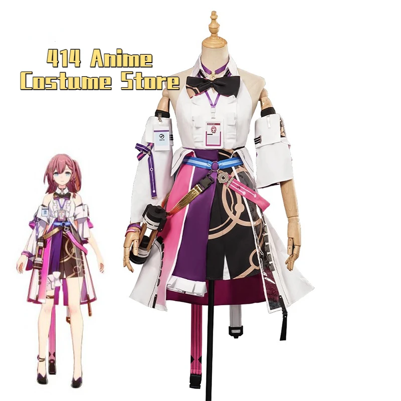 Asta Cosplay Costume Honkai Star Rail Halter Women Dress Pink JK Uniform Halloween Observer of Deep Space Asta Outfit