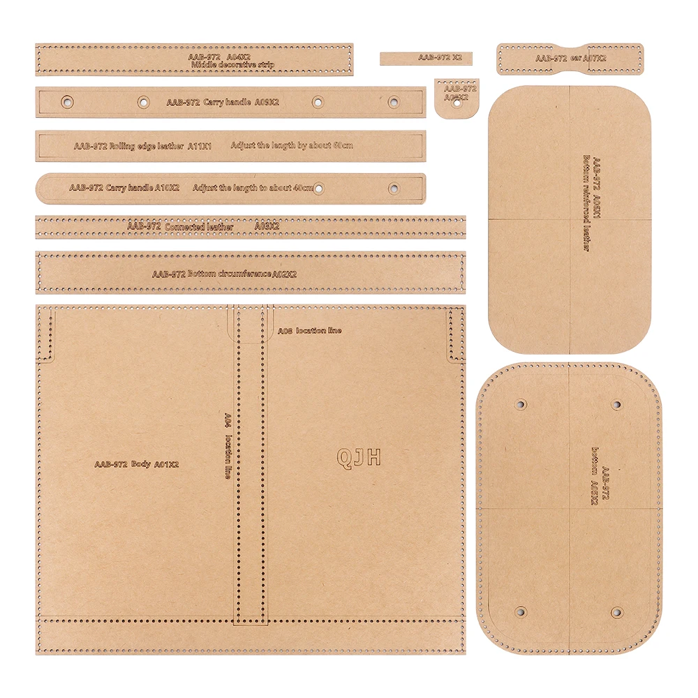 DIY Shoulder Crossbody Bag Sewing Patterns- Kraft Paper Template, DIY Leather Crafts Paper Stencils