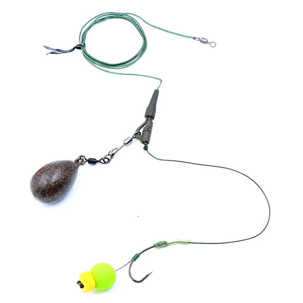Fertig gebundene Karpfen-Haar-Rig-beschichtete Linie, Hubschrauber-Rigging zum Angeln, Karpfen-Methode, Feeder, Boilie-Angelzubehör, Tackle – Detail 4