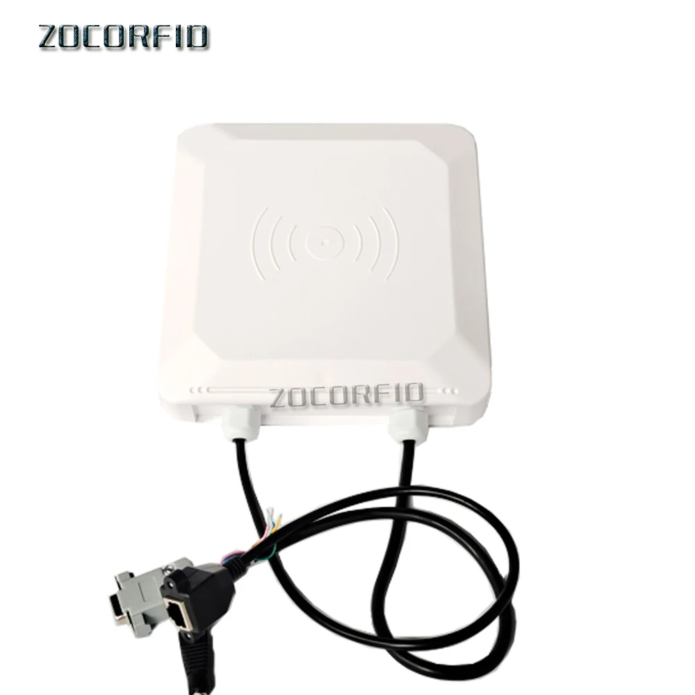 8dBi UHF Rfid Reader Long Range Built in 30dbm Circular Antenna RS232/485 WG26/34 TCP/IP for Vehicle Management