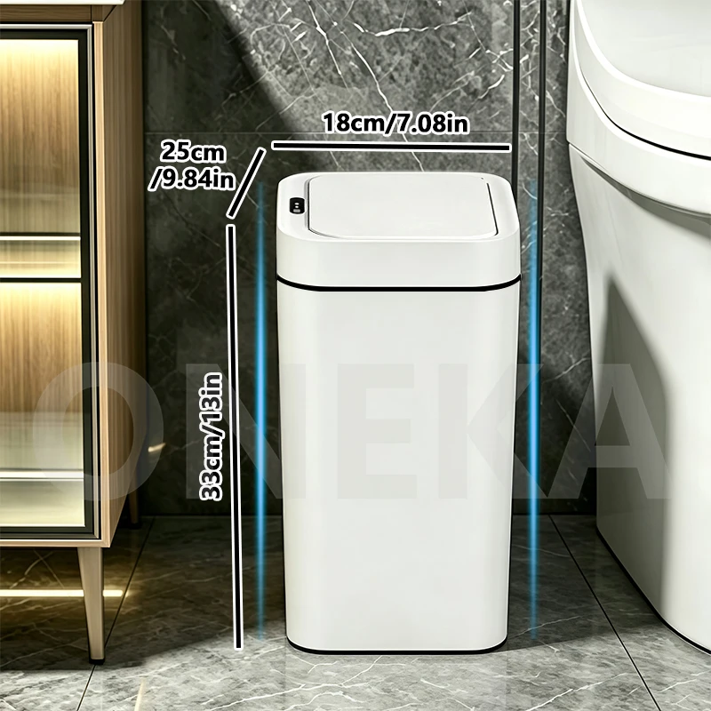 16L Household Smart Sensor Trash Can, special smart waste basket for bathrooms and toilets. It is suitable for compact space