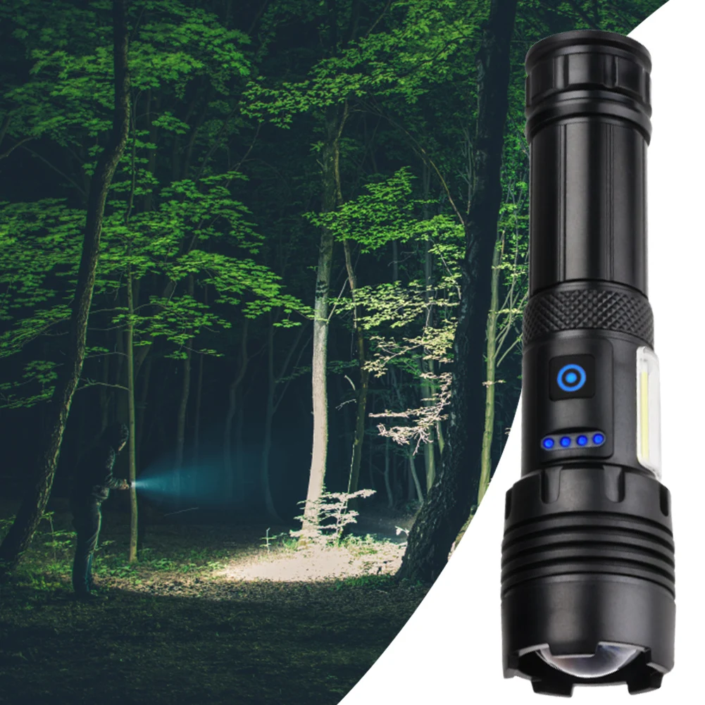 1000000 Lumen Powerful Flash Light IPX5 Waterproof Rechargeable Handheld Flashlight Type-C for Outdoor Emergency Camping Hiking