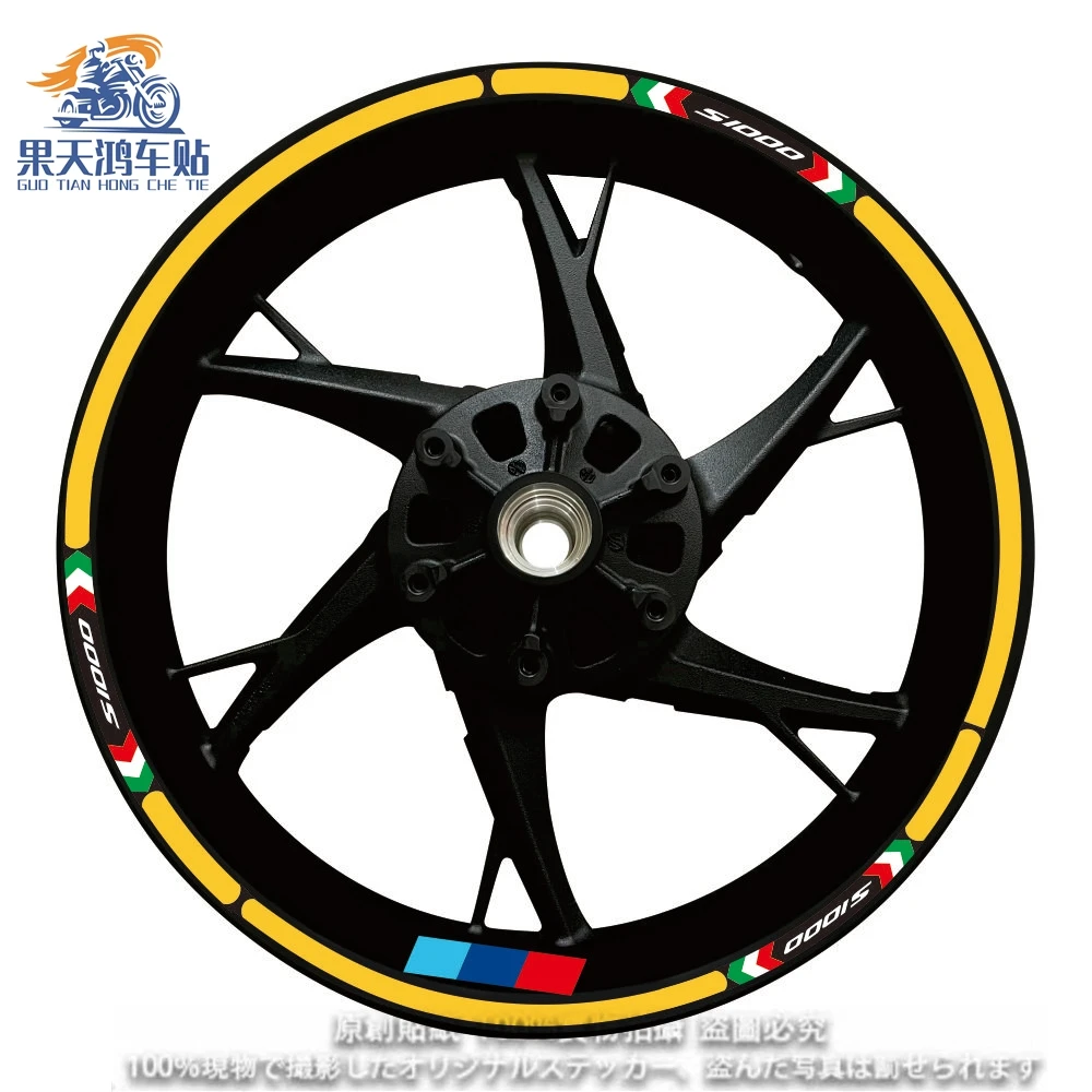 Stiker velg mobil, aksesoris pita bergaris Hub Decal BMW F900R F800R F900XR S1000RR S1000R S1000XR R1250RT R1200RT