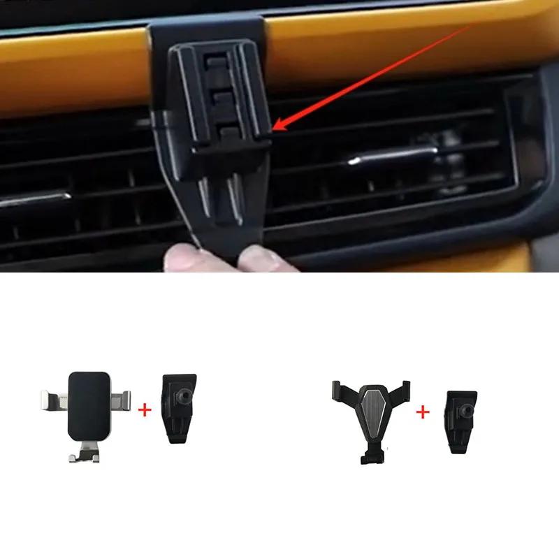 1Set ABS Material For 2019-2023 Volkswagen VW T-Cross Special Car Phone Holder Fixed Bracket Stand Mobile