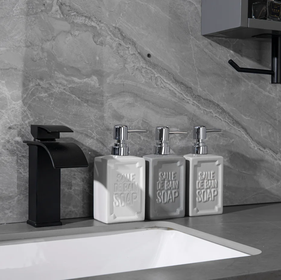 WHYOU-Letter Liquid Soap Dispensers, Lotion Bottle, Emulsion, Latex Hand Wish Bottles, Light Luxury Bathroom Accessories Set