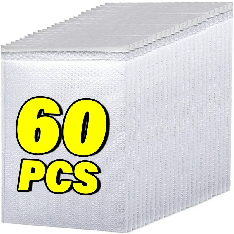 60/10 stücke Weiße Blase Umschläge Taschen Dicke Wasserdichte Verpackung Tasche Mailer Selbst Dicht Versand Tasche Lagerung Organizer Liefert