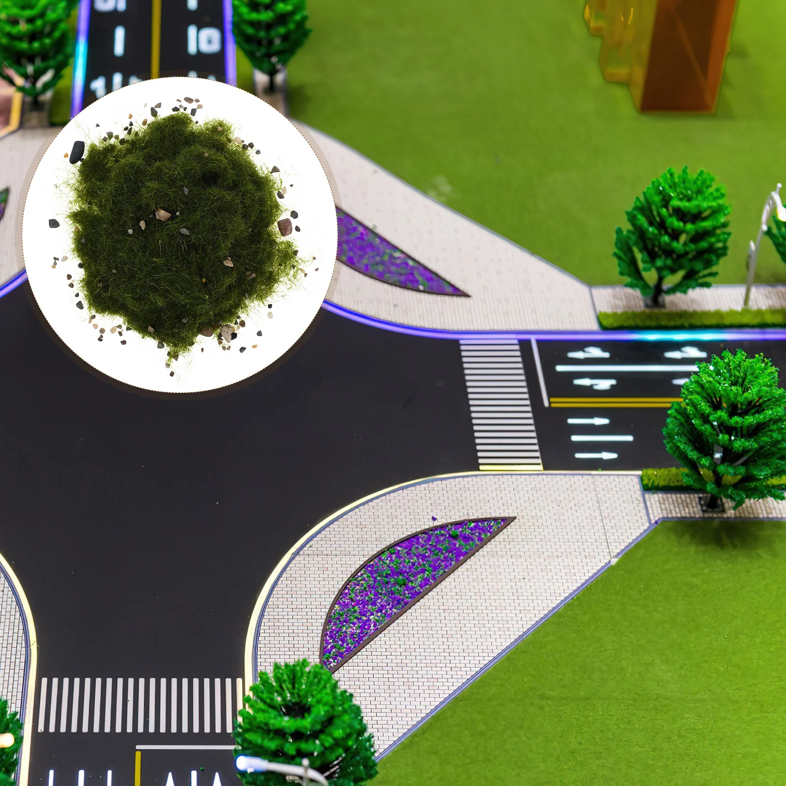 

Realistic Fake Grass Powder Static Grass Diorama Railway Scenery Kit Miniature Landscape Supplies for Handicrafts