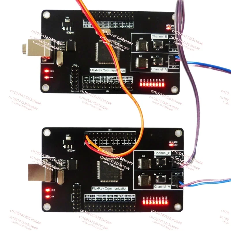 Flexray development board, two-machine communication, to serial port, FlexRay to CAN. Master control SPC560P50L3