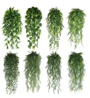 80cm Persian fern Leaves Vines Home Room Decor Hanging Artificial Plant Plastic Leaf Grass Wedding Party Wall Balcony Decoration