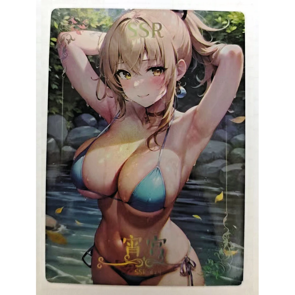 여신 이야기 SSR Eula Yoimiya Tingyun Shinhak Nilou Ryuhoru Linette Raiden Shogun Collectible 카드 레인보우 호일 휴일 선물