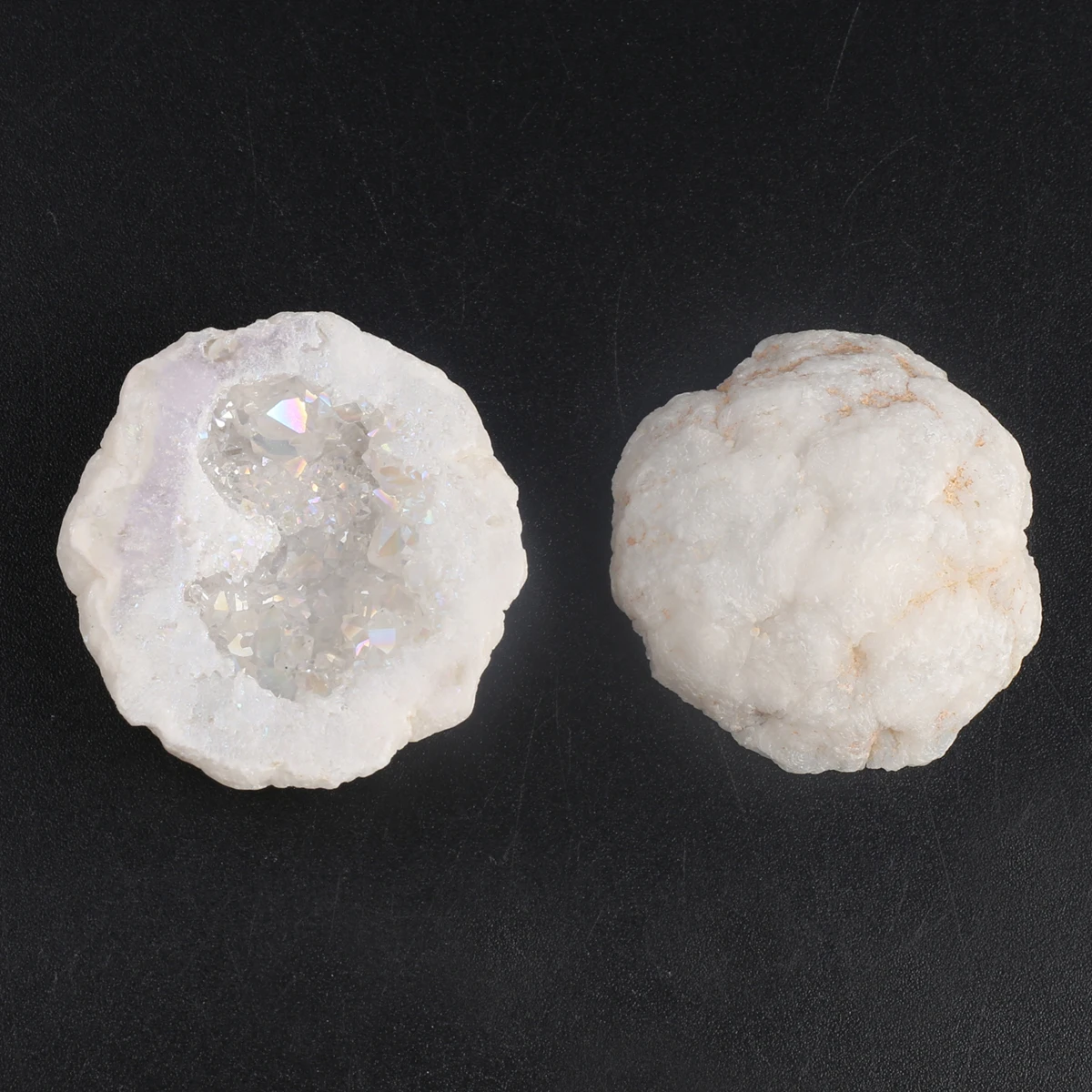 

Energy Natural Stone Ornament Irregular White Druzys Agate Beads Healing Touch Jewerly Fengshui Home Decoration 30-40mm