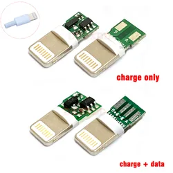 4Pcs Lightning Dock USB Plug With Chip Board Male Connector welding Data OTG Line Interface DIY Data Cable For Iphone