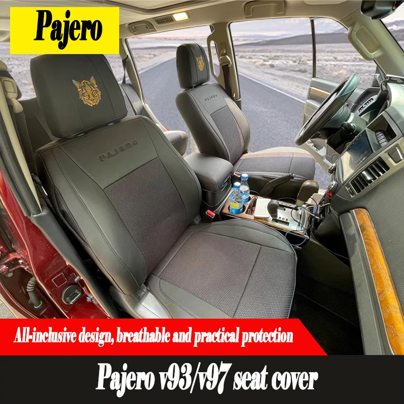 For Mitsubishi Pajero V93V97 left-hand drive car seat cover all-inclusive special four-season car leather sofa accessories