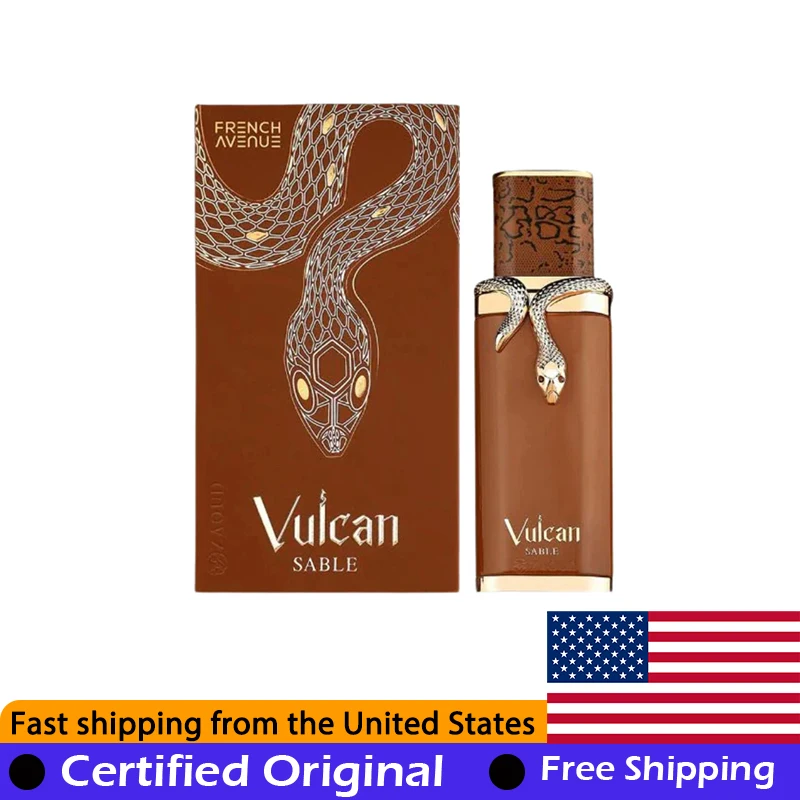 

3.4 Oz French Avenue Vulcan Sable Eau de Parfum 100 ML Original Arab Perfumes Natural Lasting Aromatic Pheromone Perfume Cologne