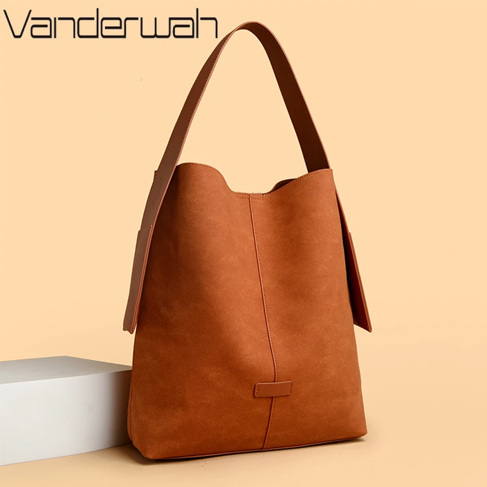 

Suede Tote Bags for Women Luxury Female Large Capacity Handbags Vintage Solid Color Commute Shoulder Bag Designer Handbags 2025