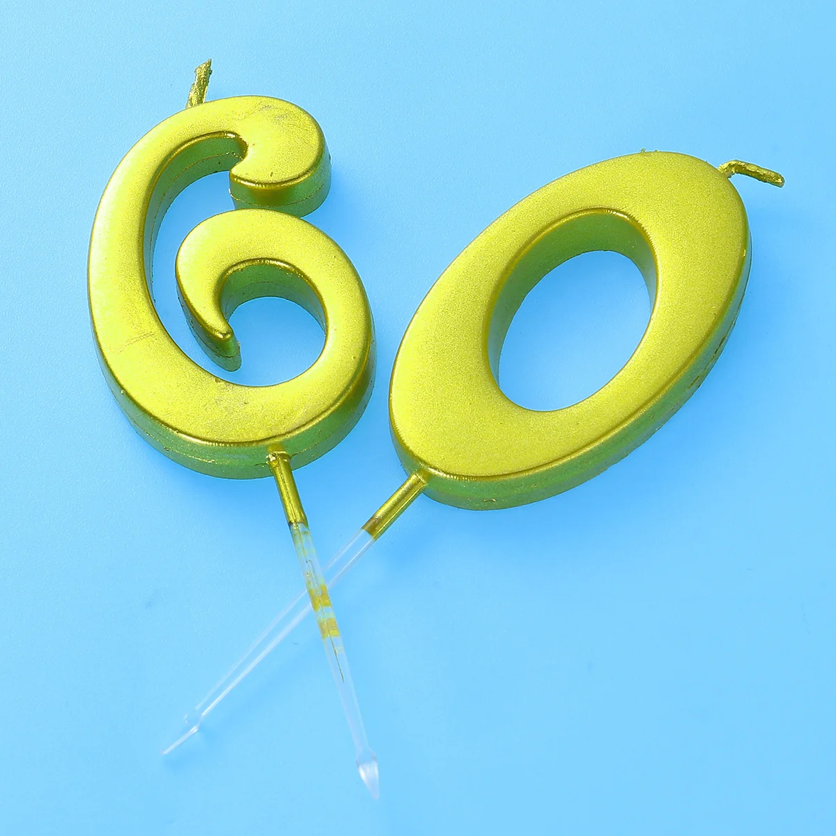 2 قطعة 60 كعكة عيد ميلاد عدد الشموع الذهبية صديقة للبيئة الشمع الديكور لحفل الزفاف الذكرى الاحتفال لوازم #6