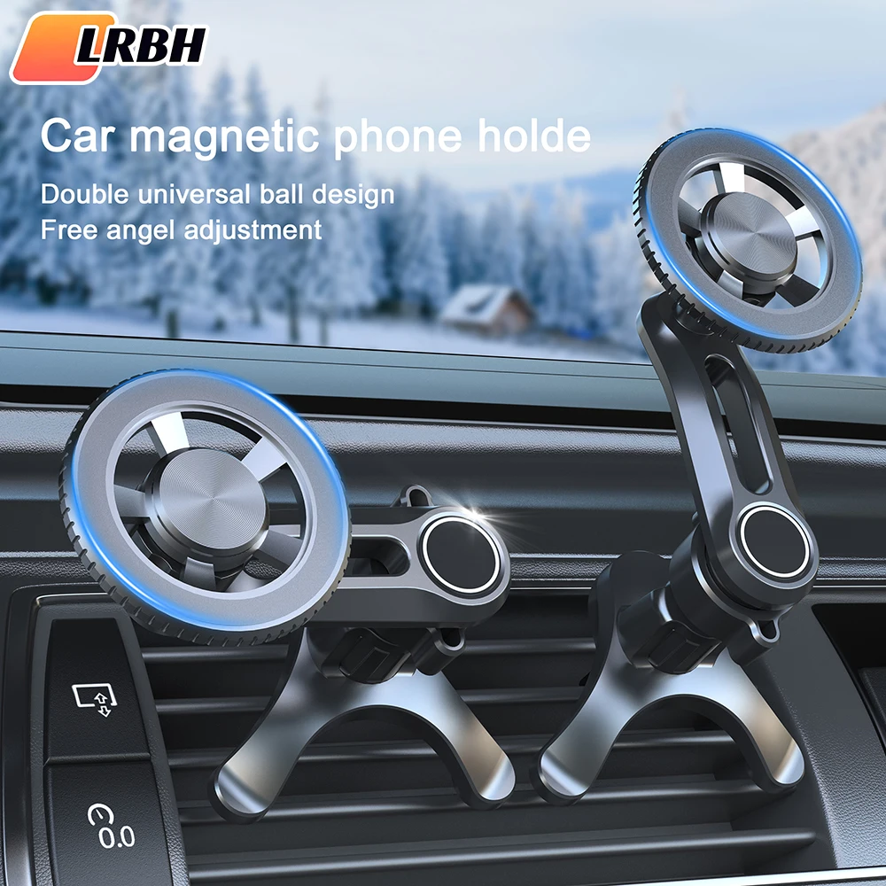 Fits for MagSafe Car Mount, [20 Strong Magnets] Magnetic Car Phone Holder Mount, [Easily Install&Never Blocking Vent] Magnetic