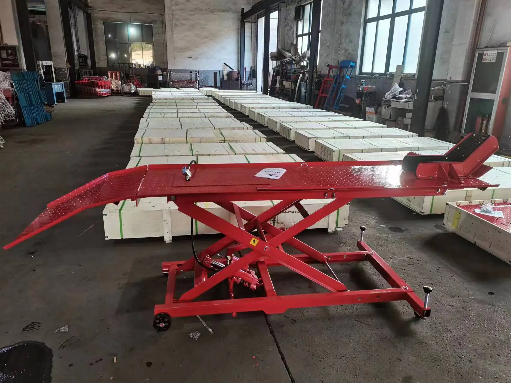 OEM 1000LB CE Pneumatische Hydraulische Motorfiets Lift 450KG Motorfiets Schaar Lifter Staal Motorfiets Reparatie Luchtheftafel