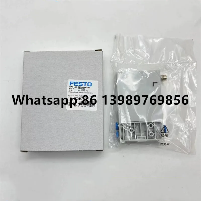 

FESTO Silent three-way proportional pressure regulating valve VEAB-L-26-D12-Q4-A4-1R1 8046302