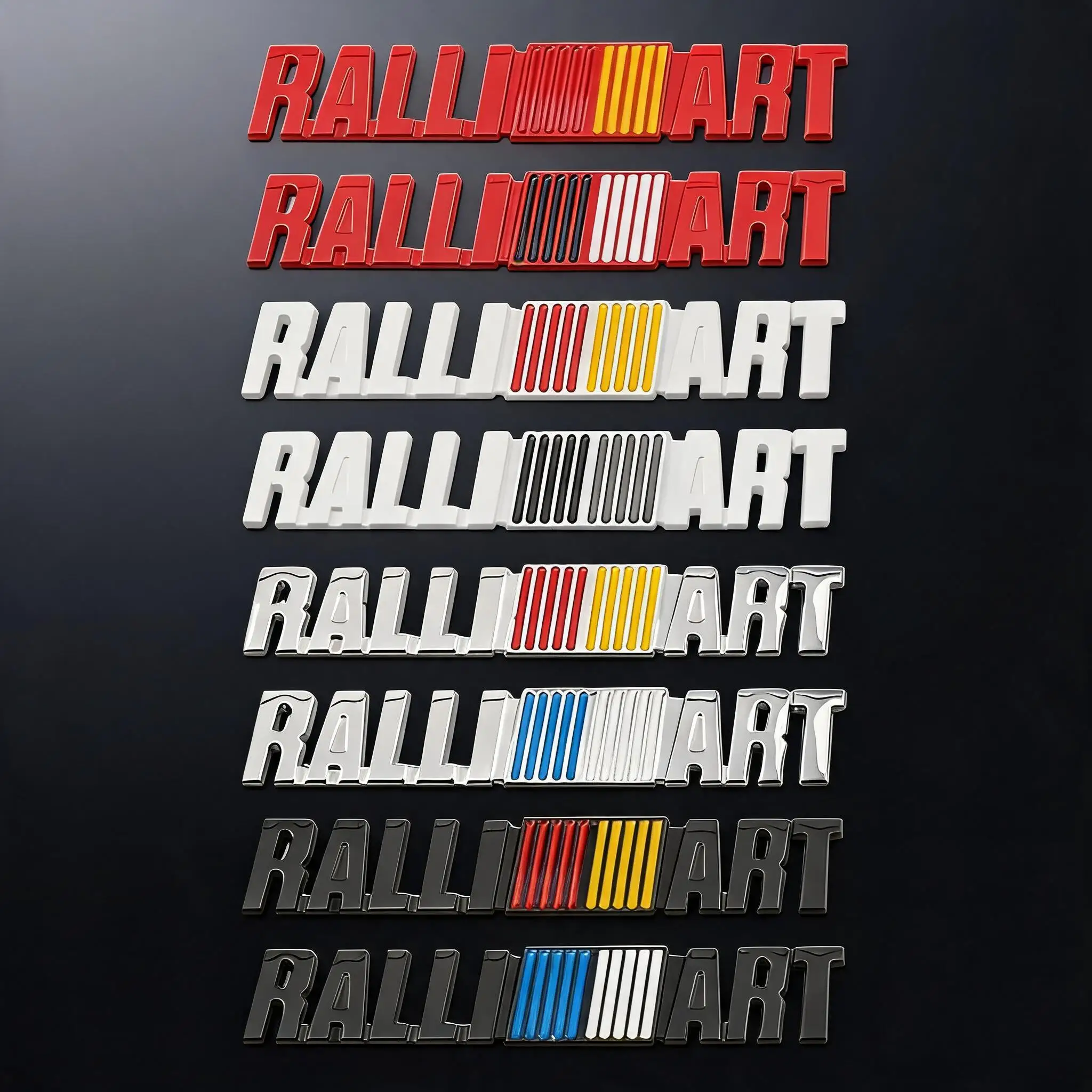 Autocollant métallique avec Logo RALLIART pour voiture, autocollant pour calandre de coffre, pour Mitsubishi Outlander Pajero Lancer EVO Triton Mirage Attrage ASX