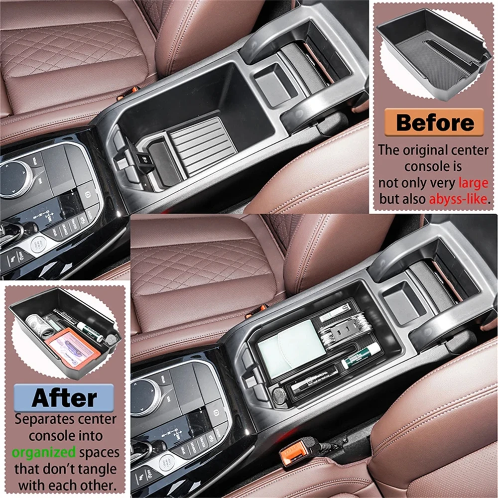 

For BMW X3 G01 2018- 2022 2023 2024 and For BMW X4 G02 2019-2024 Console Armrest Storage Organizer Center Conosle Organizer Tray