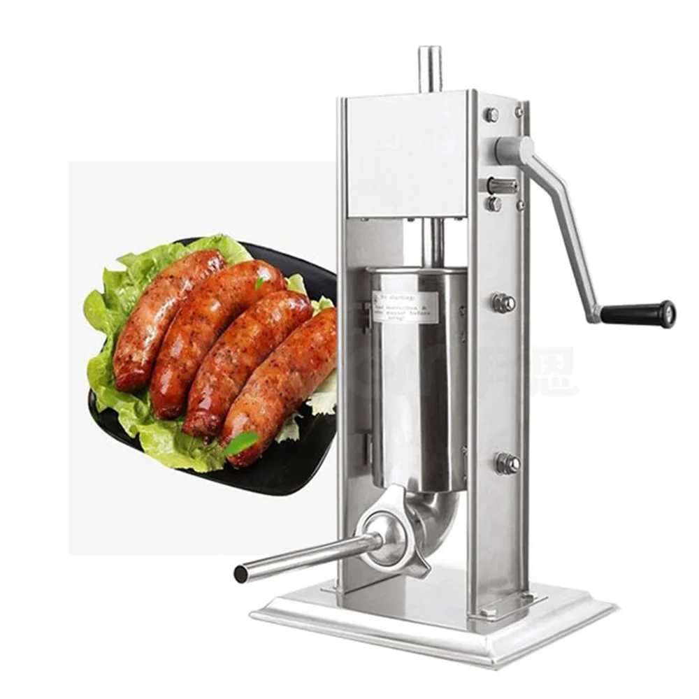 Manual Stainless Steel Multi-size Chicken Sausage ,Dual Use Commercial & Home Sausage Filling Machine for Meat Processing
