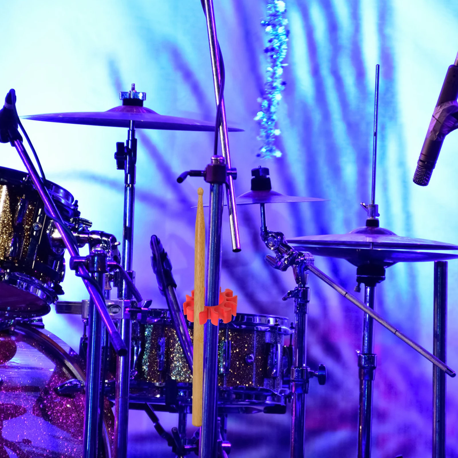 

Silicone Drumstick Holder Clip Reliable Drum Stick Clamp Lightweight Drumstick Organizer for Practice Room Stage Use