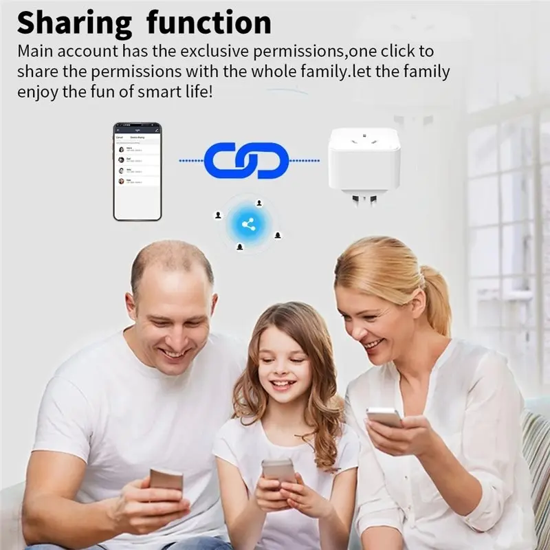 For Smart Socket Power Strips Wifi Remote Timing AU Plug-AT36