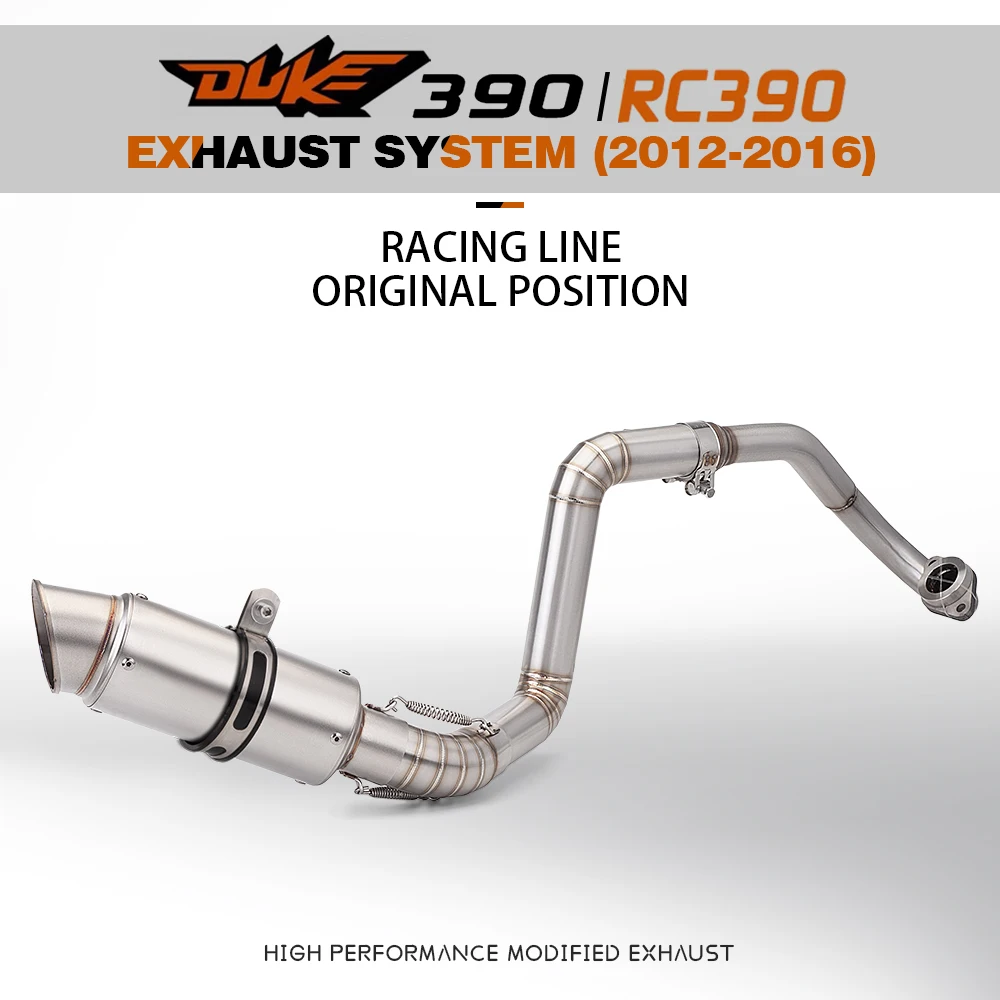 

Подходит для мотоцикла DUKE/RC390 2012-2016, полная система, полная модификация выхлопной трубы, хвостовая часть 470 мм