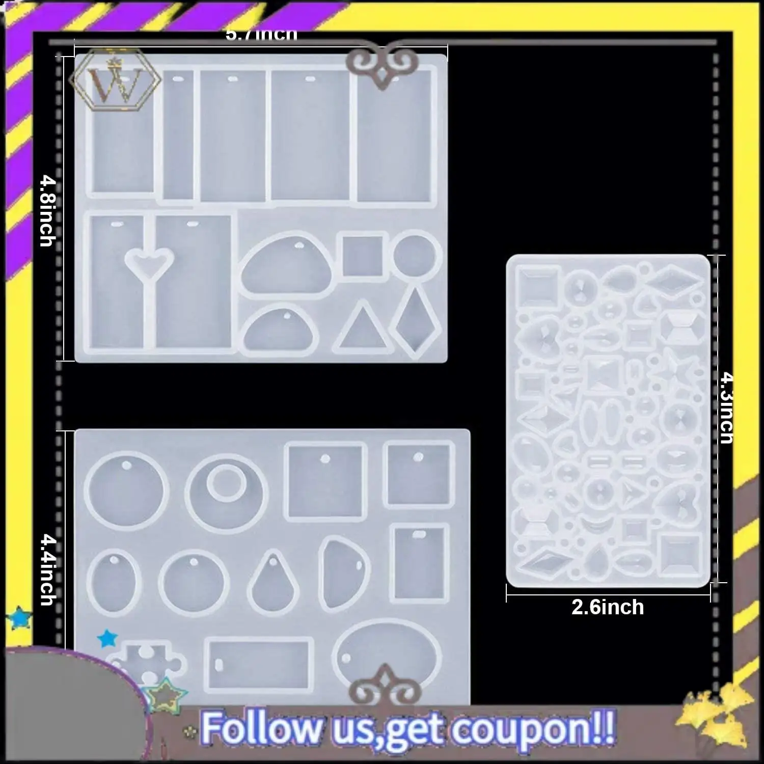 New 159Pcs DIY Jewelry Resin Casting Molds And Tools Full Kit Silicone Molds For DIY Jewelry Pendant Craft Making Set