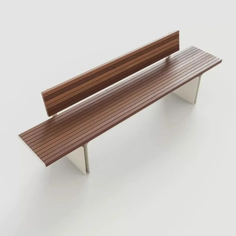 chairs, benches Bench solid wood stainless steel, plate outdoor leisure, anti-corrosion courtyard wrought iron seats
