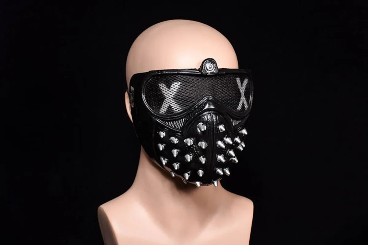 Juego de Halloween Watch Dogs 2 WD2 Máscara Marcus Holloway Llave Cosplay Remache Mascarilla